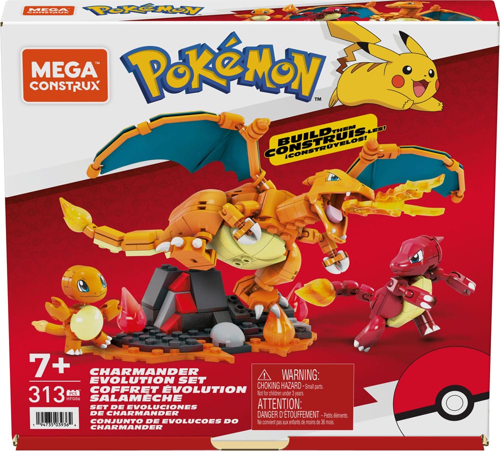 Pokémon Mega Construx Bauset Glumanda Evolutionsset - Preorder - ETA: Anfang 02.2025