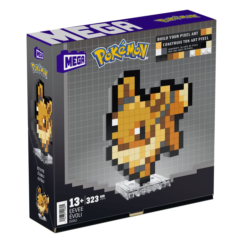 Pokémon MEGA Bauset Evoli Pixel Art 21 cm - Preorder - ETA: Anfang 02.2025