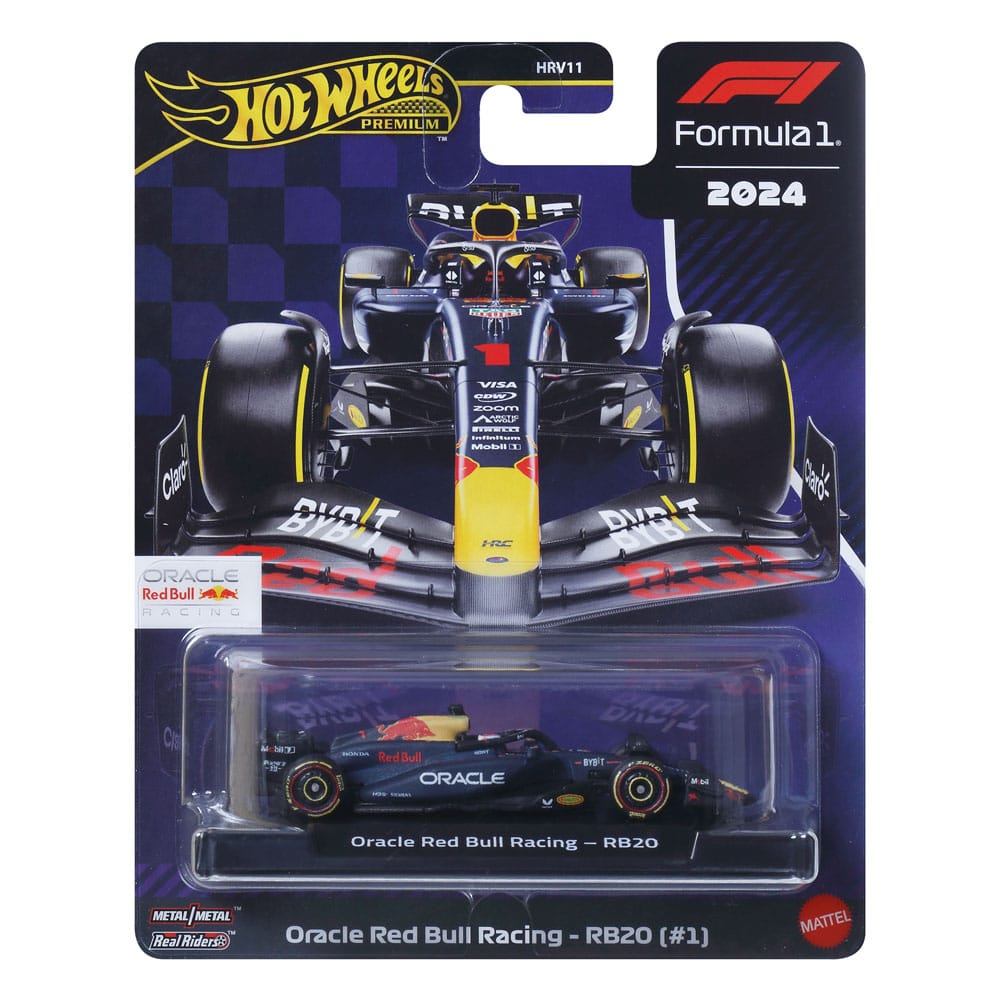 Formel 1 Hot Wheels Premium Diecast Modellauto 1/64 Oracle Red Bull Racing RB20 (#1) (Max Verstappen 2024) - Versand: 7 Tage nach Bestellung