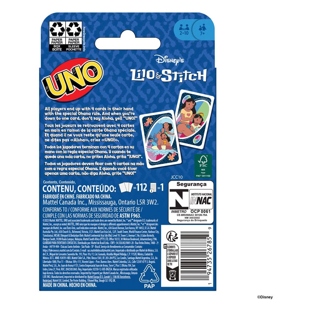 Lilo & Stitch Kartenspiel UNO - Versand: 7 Tage nach Bestellung