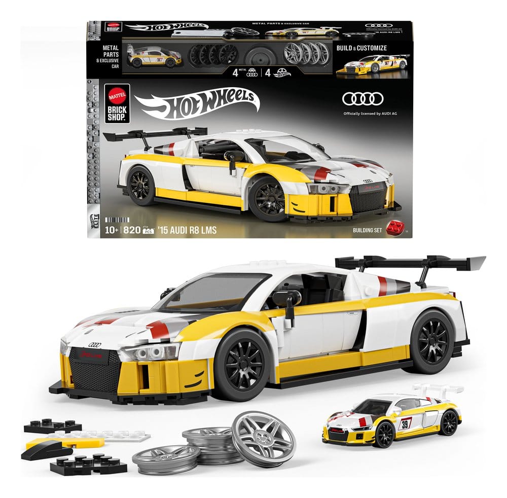 Hot Wheels Elite Mattel Brick Shop Bauset 1/16 '15 Audi R8 LMS - Preorder - ETA: 30.06.2026