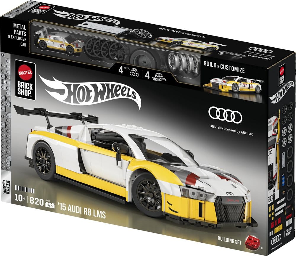 Hot Wheels Elite Mattel Brick Shop Bauset 1/16 '15 Audi R8 LMS - Preorder - ETA: 30.06.2026