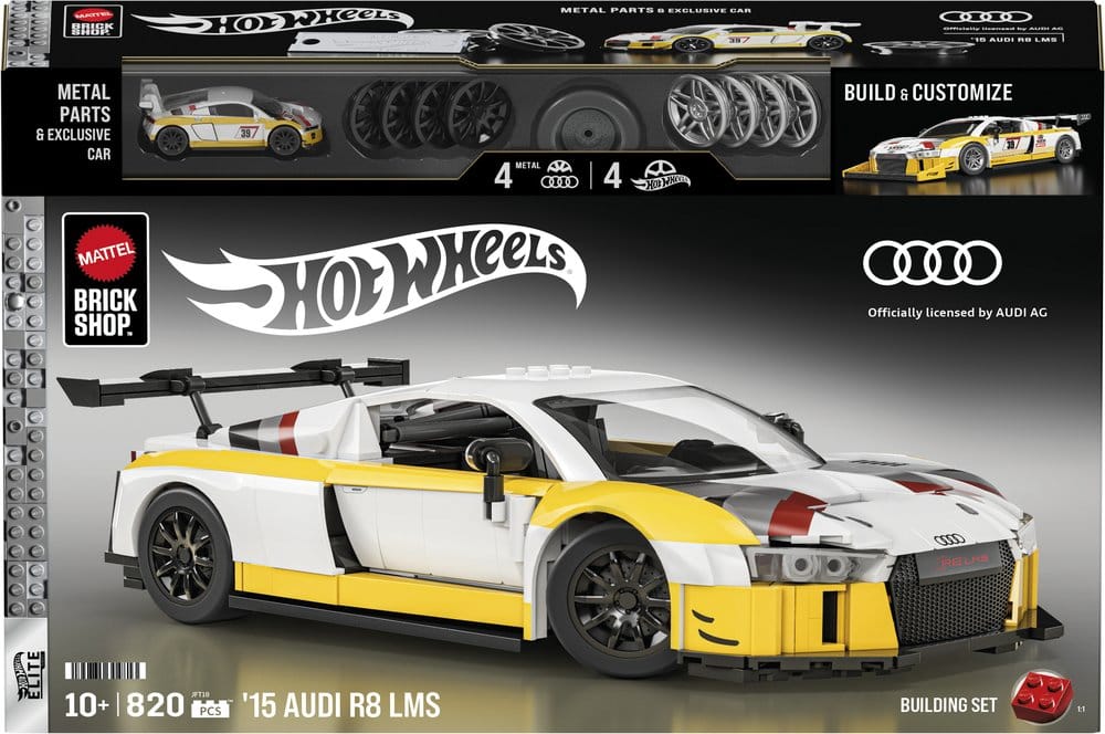 Hot Wheels Elite Mattel Brick Shop Bauset 1/16 '15 Audi R8 LMS - Preorder - ETA: 30.06.2026