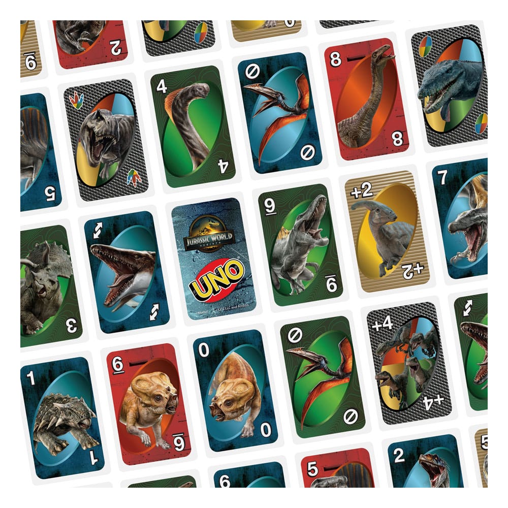 Jurassic World: Die Wiedergeburt UNO Kartenspiel  - Versand: 5-7 Tage nach Bestellung