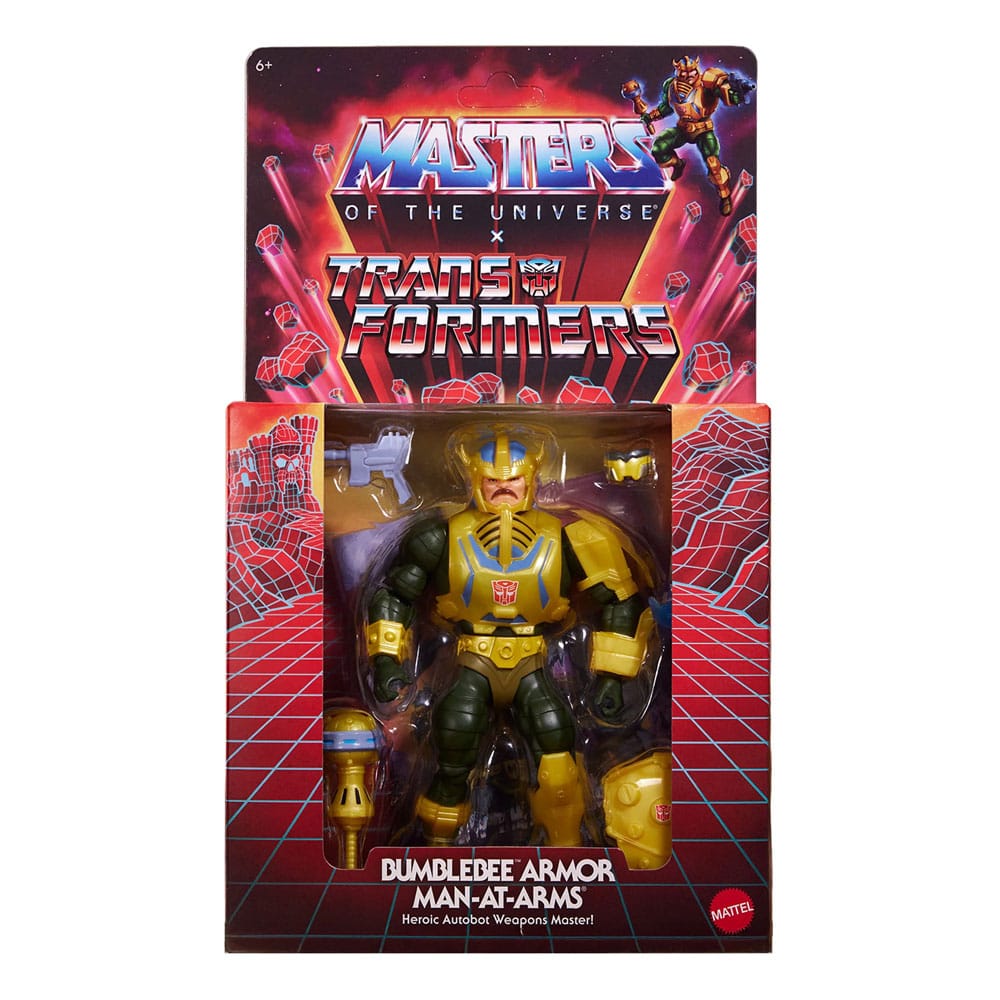 Masters of the Universe x Transformers Actionfigur Bumblebee Armor Man-At-Arms heo European Exclusive 14 cm - Versand: 5-7 Tage nach Bestellung
