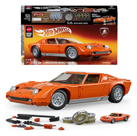 Hot Wheels Premium Mattel Brick Shop Bauset 1/12 Lamborghini Miura P400 SV - Preorder - ETA: 23.10.2026