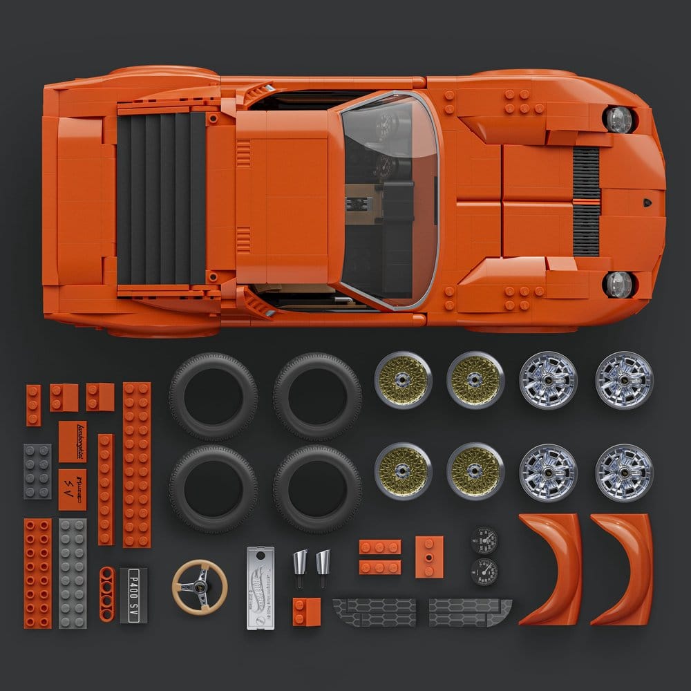 Hot Wheels Premium Mattel Brick Shop Bauset 1/12 Lamborghini Miura P400 SV - Preorder - ETA: 08.09.2026