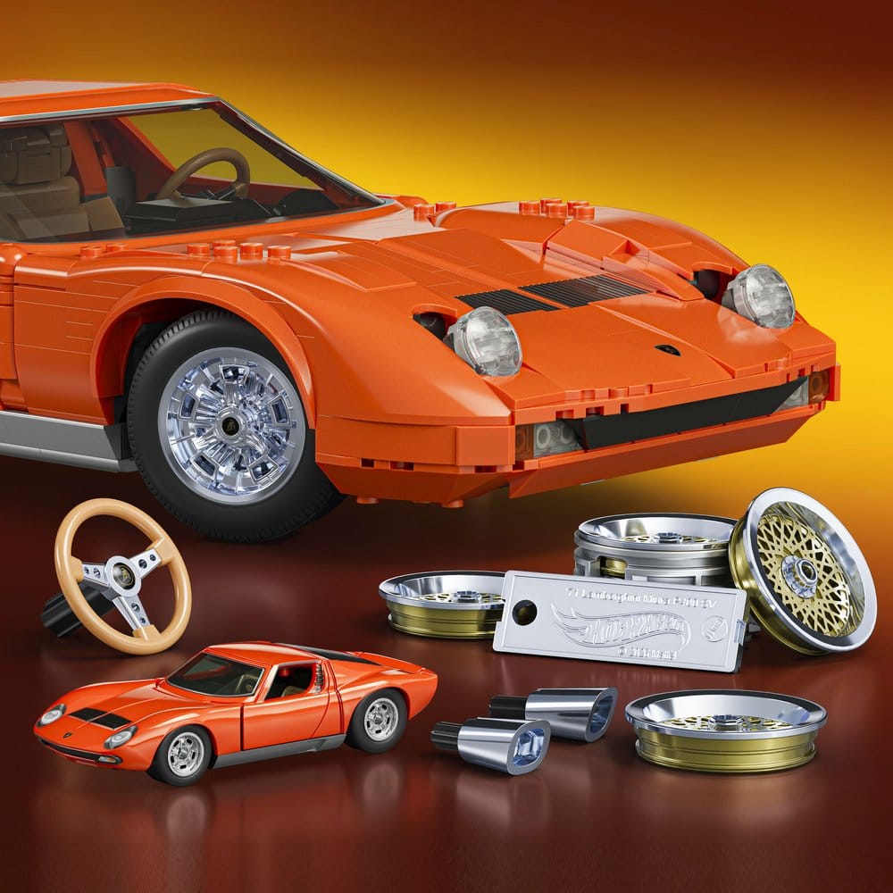 Hot Wheels Premium Mattel Brick Shop Bauset 1/12 Lamborghini Miura P400 SV - Preorder - ETA: 08.09.2026