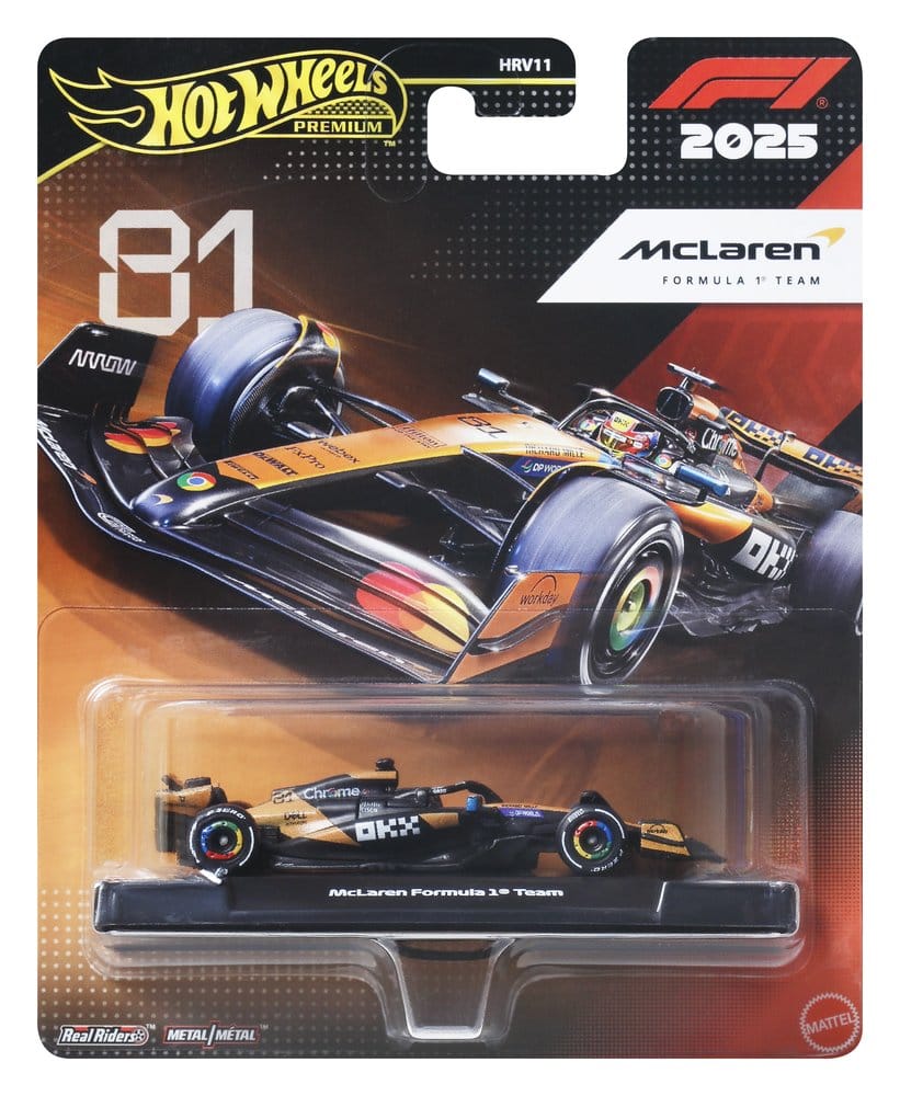 Formel 1 Hot Wheels Premium Die-Cast Fahrzeug 1:64 Team McLaren: Driver 1 - Versand: 7 Tage nach Bestellung