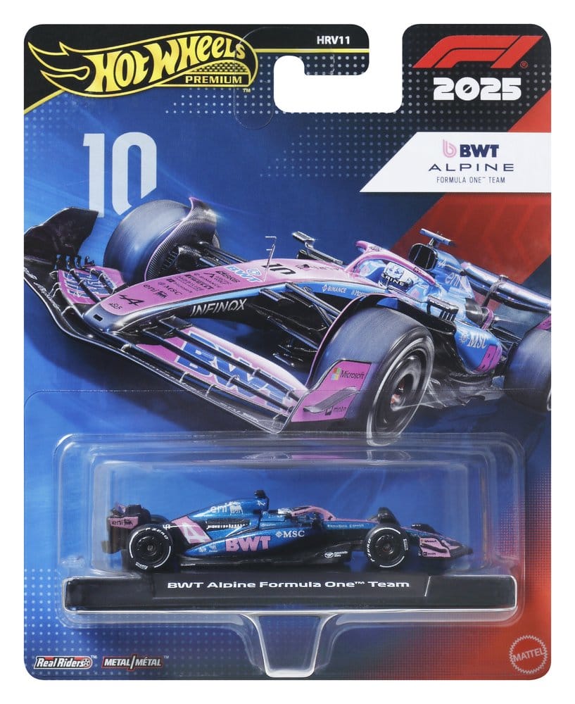 Formel 1 Hot Wheels Premium Die-Cast Fahrzeug 1:64 Team Alpine: Driver 1 - Versand: 7 Tage nach Bestellung