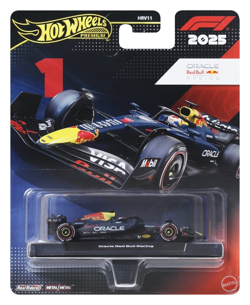 Formel 1 Hot Wheels Premium Die-Cast Fahrzeug 1:64 Team Red Bull: Driver 1 - Versand: 7 Tage nach Bestellung