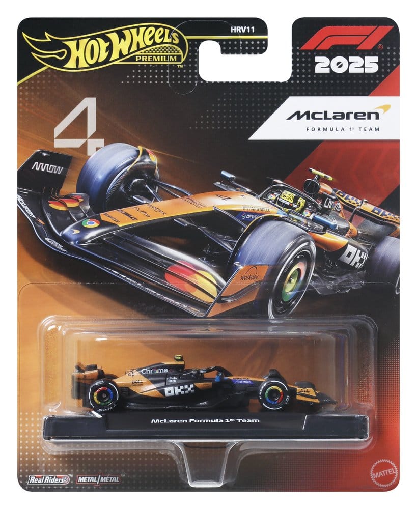 Formel 1 Hot Wheels Premium Die-Cast Fahrzeug 1:64 Team McLaren: Driver 2 - Versand: 7 Tage nach Bestellung