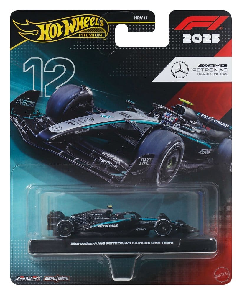 Formel 1 Hot Wheels Premium Die-Cast Fahrzeug 1/64 Team Mercedes Benz: Driver 2 - Versand: 7 Tage nach Bestellung