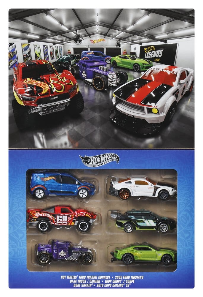 Hot Wheels Silver Series Die-Cast Fahrzeuge 6er-Pack 1/64 Legends - Versand: 7 Tage nach Bestellung