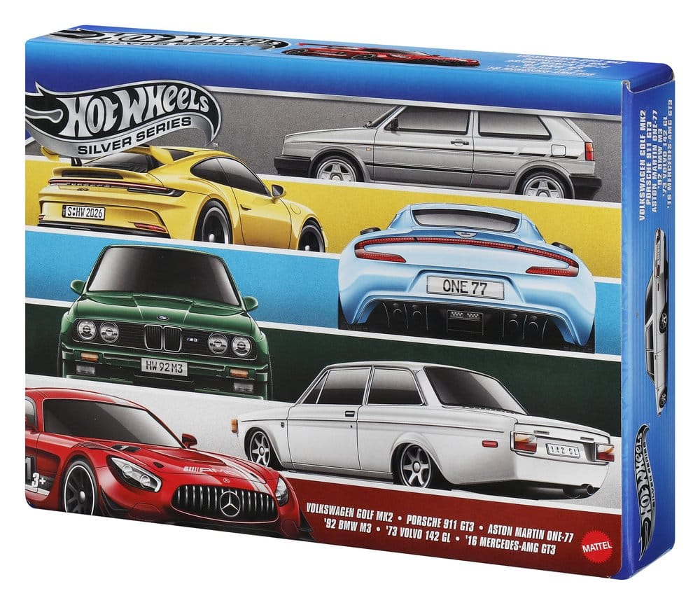 Hot Wheels Silver Series Die-Cast Fahrzeuge 6er-Pack 1/64 Euro Style - Versand: 7 Tage nach Bestellung