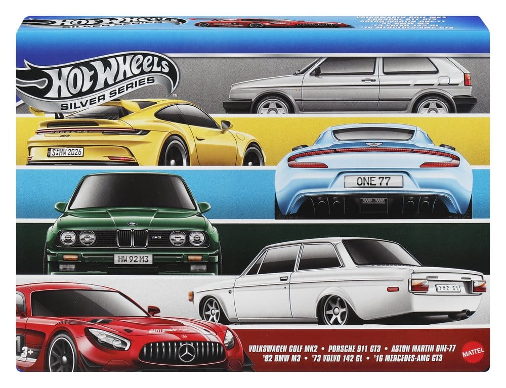 Hot Wheels Silver Series Die-Cast Fahrzeuge 6er-Pack 1/64 Euro Style - Versand: 7 Tage nach Bestellung
