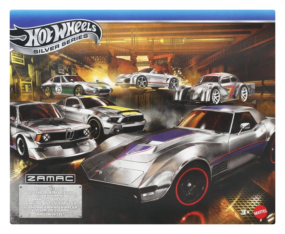 Hot Wheels Silver Series Die-Cast Fahrzeuge 6er-Pack 1/64 ZAMAC - Versand: 7 Tage nach Bestellung