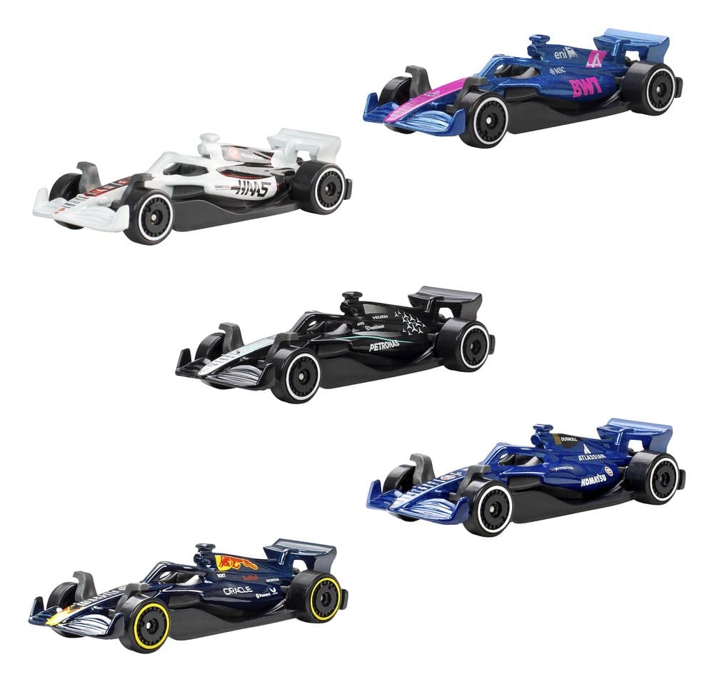 Formel 1 Hot Wheels Die-Cast Fahrzeuge 5er-Pack 1:64 2025 - Versand: 7 Tage nach Bestellung