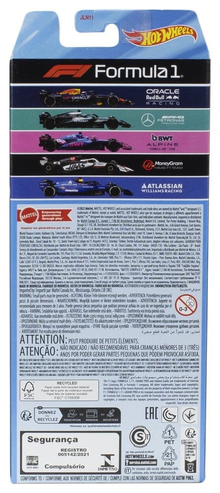 Formel 1 Hot Wheels Die-Cast Fahrzeuge 5er-Pack 1:64 2025 - Versand: 7 Tage nach Bestellung