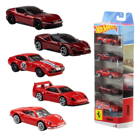 Ferrari Hot Wheels Die-Cast Fahrzeuge 5er-Pack 1/64 - Preorder - ETA: 09.10.2026