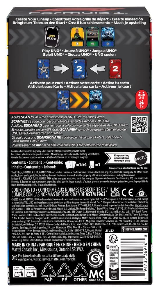 Formula 1 UNO Kartenspiel Elite F1 Starter-Set - Preorder - ETA: 26.03.2026