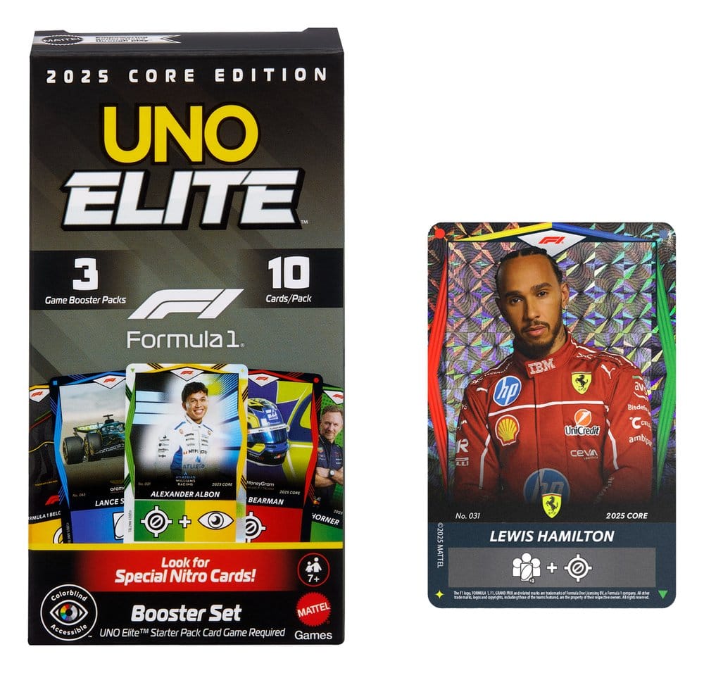 Formula 1 UNO Kartenspiel Elite F1 Booster-Set - Versand: 7 Tage nach Bestellung