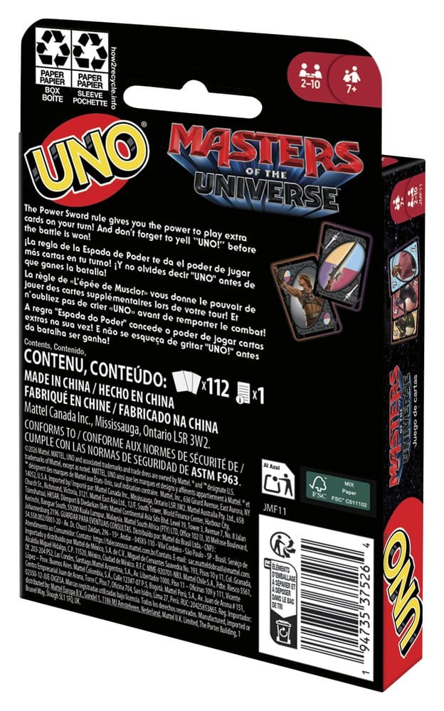 Masters of the Universe 2026 Movie UNO Kartenspiel - Versand: 7 Tage nach Bestellung