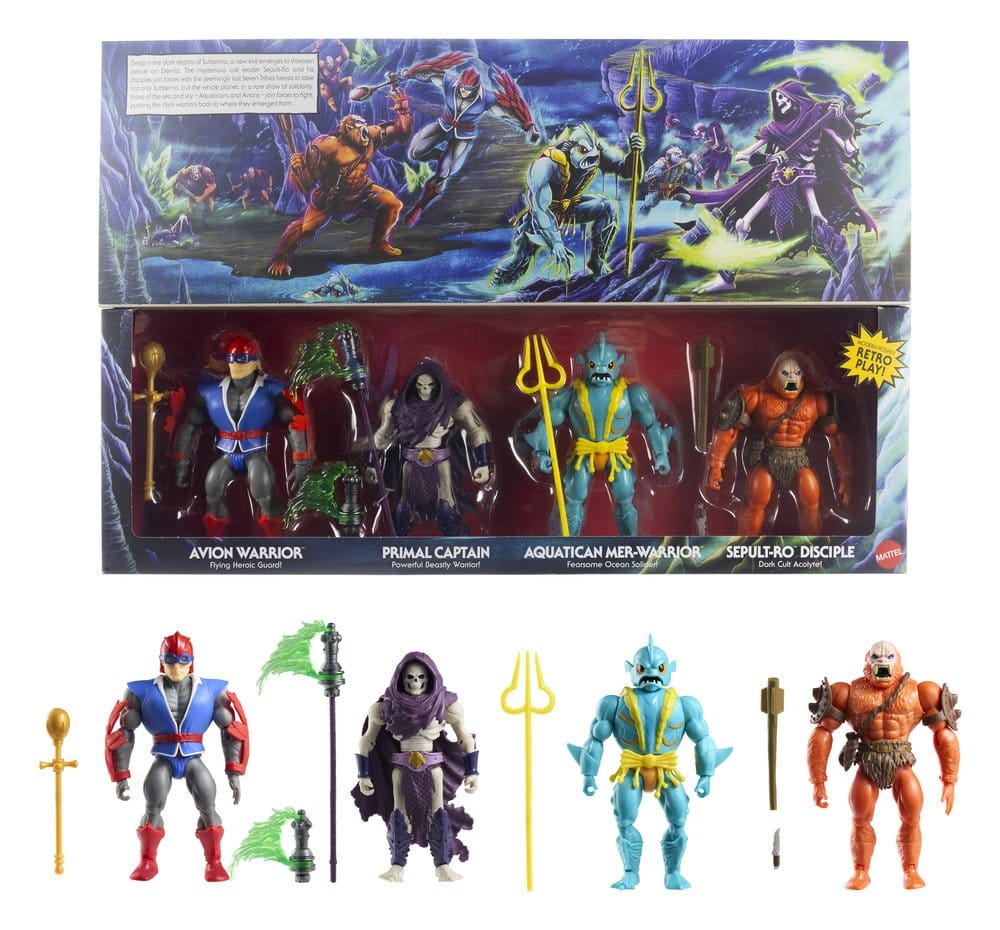 Masters of the Universe Origins Actionfiguren 4er-Pack Battle for Subternia 14 cm - Versand: 7 Tage nach Bestellung