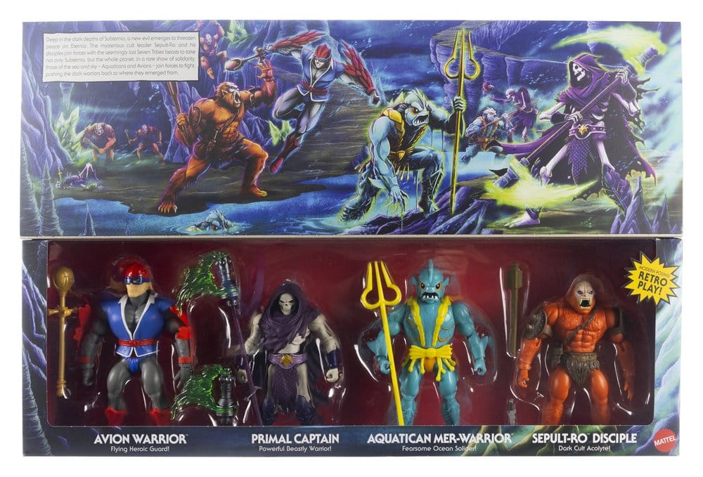 Masters of the Universe Origins Actionfiguren 4er-Pack Battle for Subternia 14 cm - Versand: 7 Tage nach Bestellung