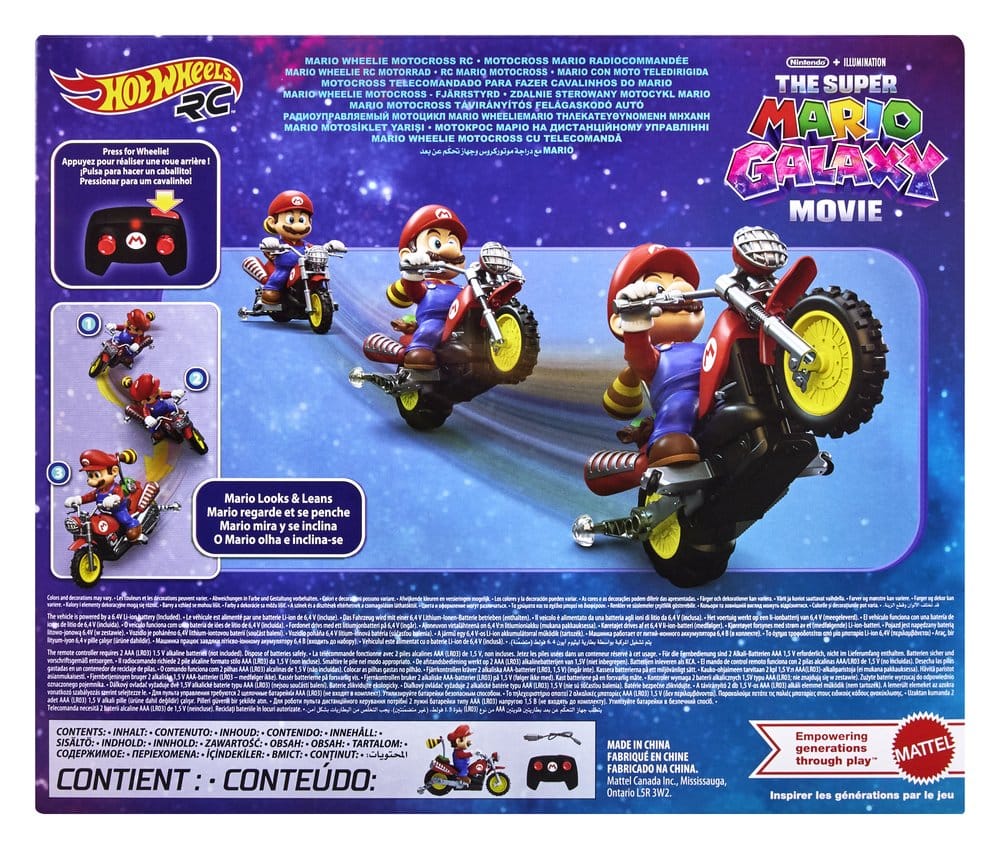 Der Super Mario Galaxy Film Hot Wheels RC Motorrad Mario Wheelie Motocross - Versand: 7 Tage nach Bestellung