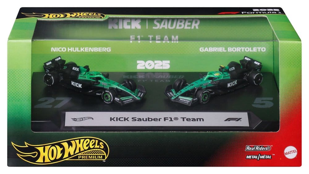 Formel 1 Hot Wheels Premium Die-Cast Fahrzeuge 2er-Pack 1/64 KICK Sauber Team - Preorder - ETA: 25.08.2026