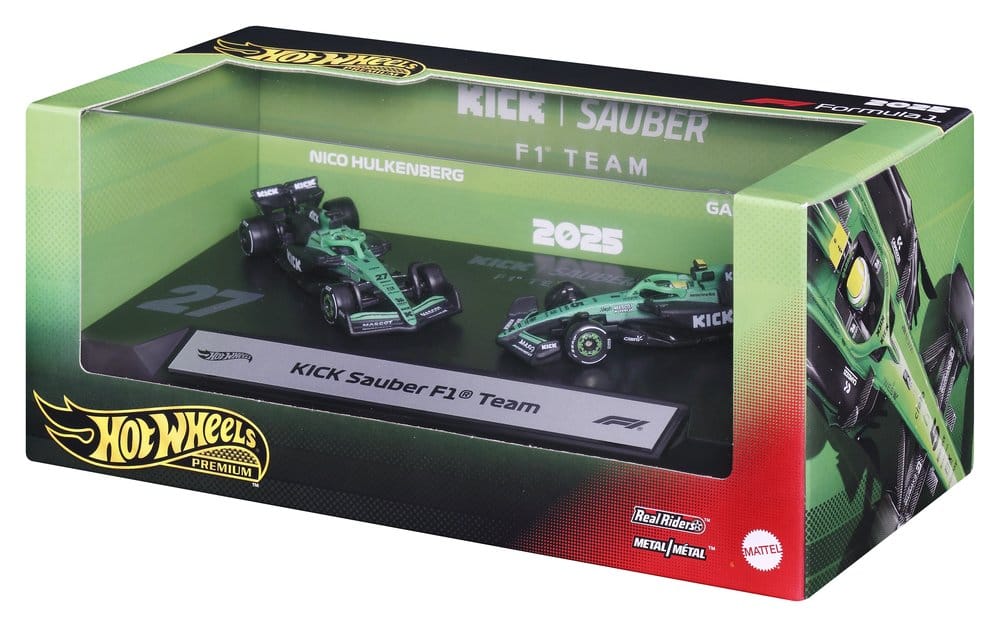 Formel 1 Hot Wheels Premium Die-Cast Fahrzeuge 2er-Pack 1/64 KICK Sauber Team - Preorder - ETA: 25.08.2026