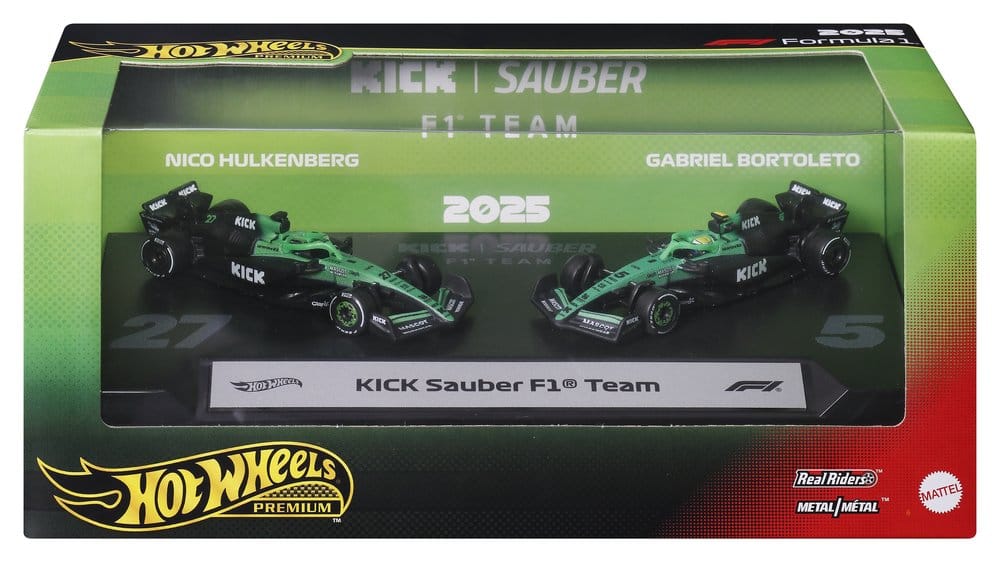 Formel 1 Hot Wheels Premium Die-Cast Fahrzeuge 2er-Pack 1/64 KICK Sauber Team - Preorder - ETA: 25.08.2026