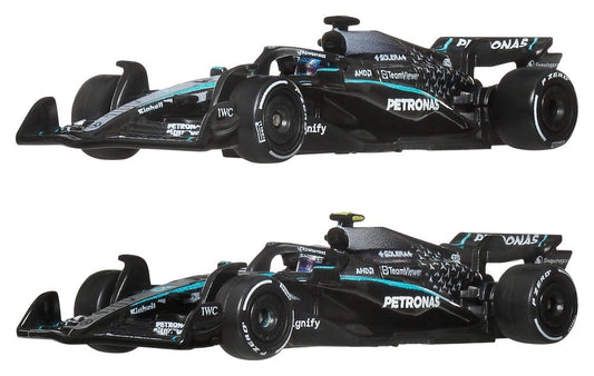 Formel 1 Hot Wheels Premium Die-Cast Fahrzeuge 2er-Pack 1:64 Team Mercedes-AMG PETRONAS - Versand: 7 Tage nach Bestellung