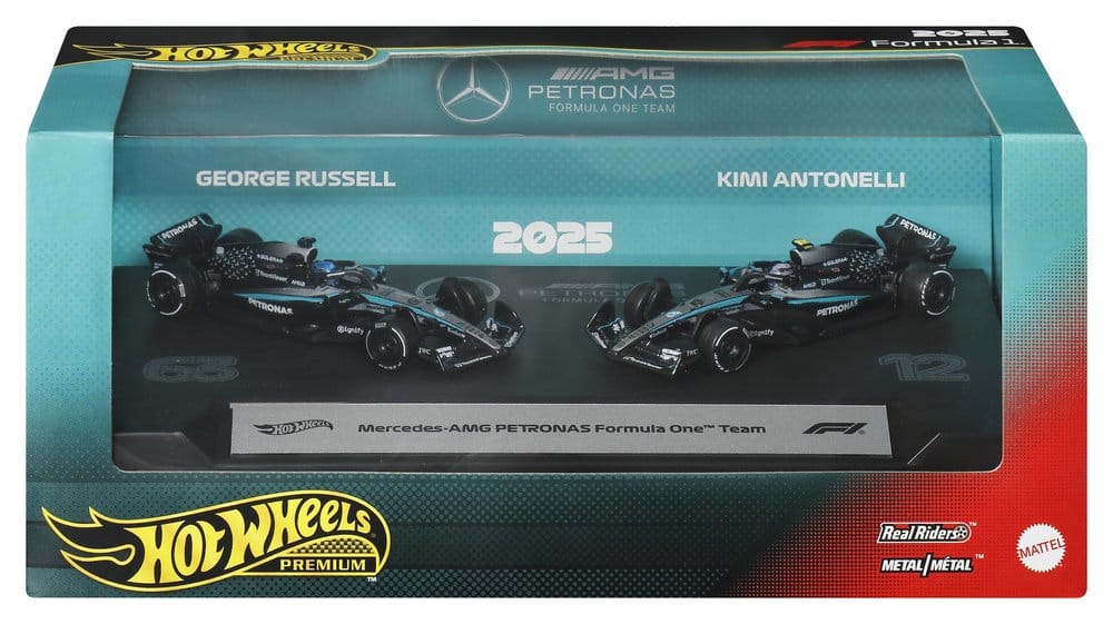 Formel 1 Hot Wheels Premium Die-Cast Fahrzeuge 2er-Pack 1:64 Team Mercedes-AMG PETRONAS - Preorder - ETA: 08.08.2026
