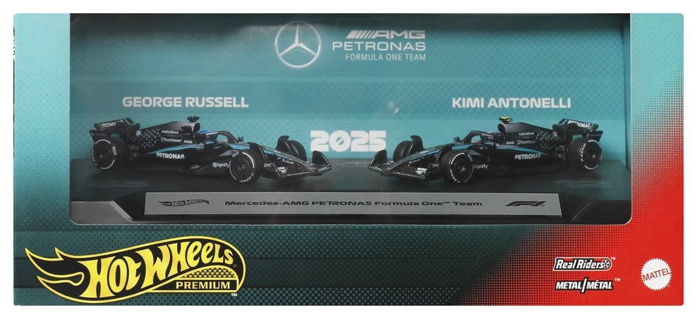 Formel 1 Hot Wheels Premium Die-Cast Fahrzeuge 2er-Pack 1:64 Team Mercedes-AMG PETRONAS - Preorder - ETA: 08.08.2026
