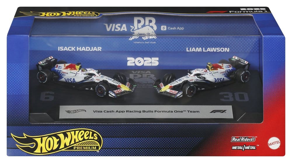 Formel 1 Hot Wheels Premium Die-Cast Fahrzeuge 2er-Pack 1:64 Team Visa Cash App Racing Bulls - Preorder - ETA: 08.08.2026