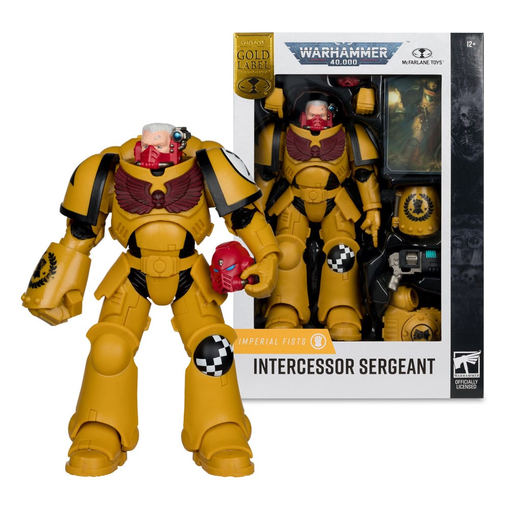 Warhammer 40,000 Actionfigur Intercessor Sergeant (Imperial Fist) (Gold Label) 18 cm - Versand: 7 Tage nach Bestellung