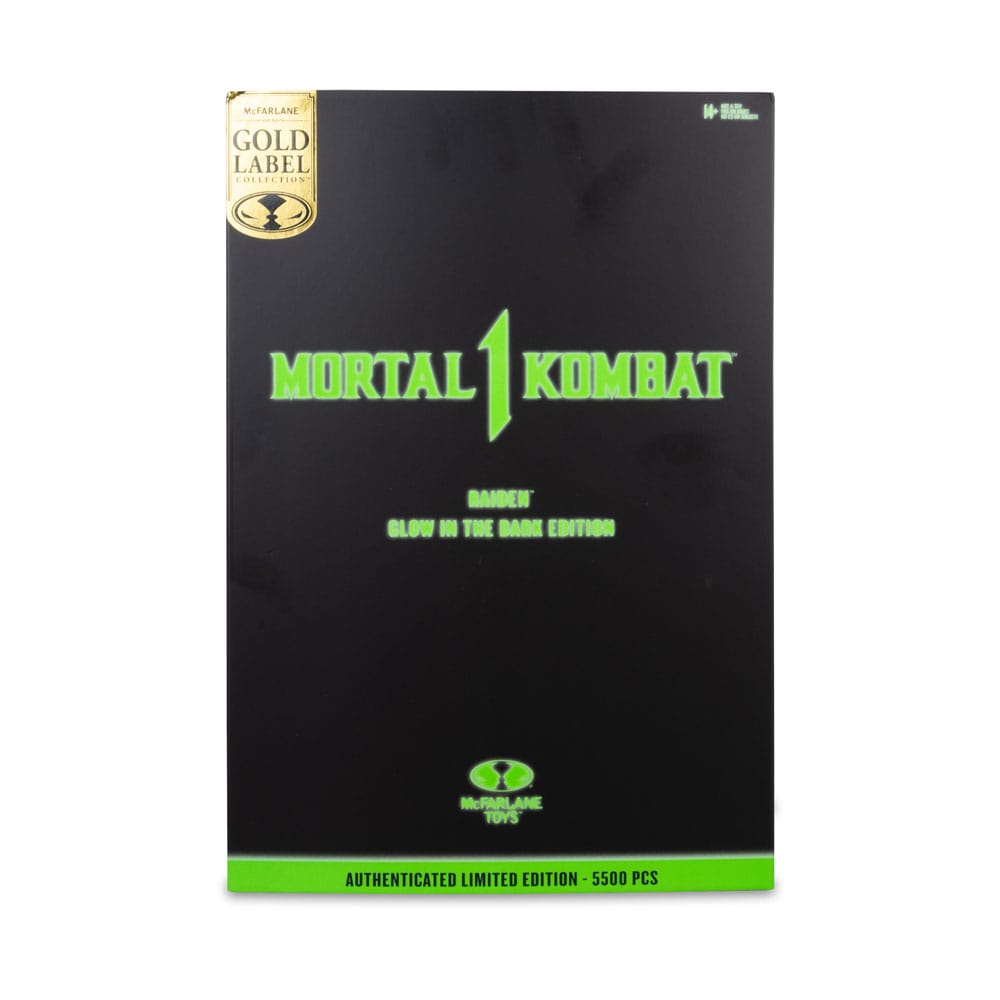 Mortal Kombat  Actionfigur Glow in the Dark Edition Raiden (Gold Label) 18 cm - Versand: 7 Tage nach Bestellung