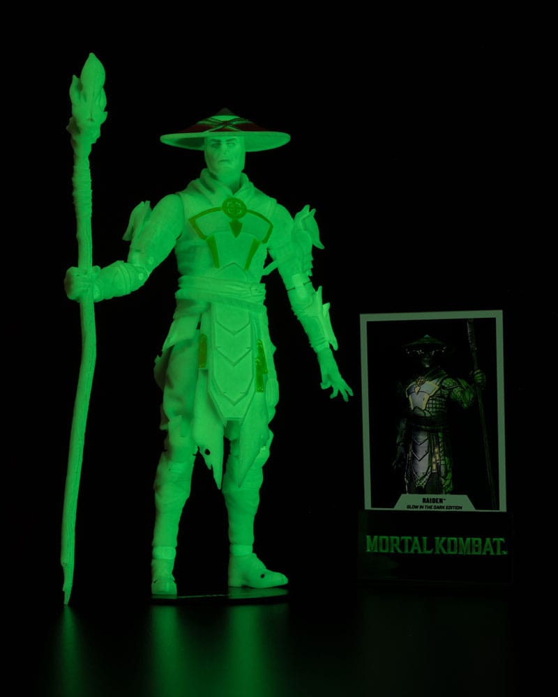 Mortal Kombat  Actionfigur Glow in the Dark Edition Raiden (Gold Label) 18 cm - Versand: 7 Tage nach Bestellung
