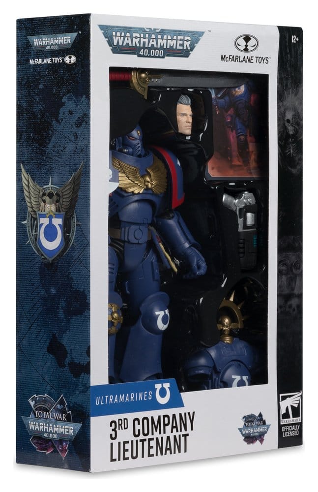 Warhammer 40,000 Total War Actionfigur 3rd Company Lieutenant (Ultramarines) 18 cm - Preorder - ETA: 07.10.2026