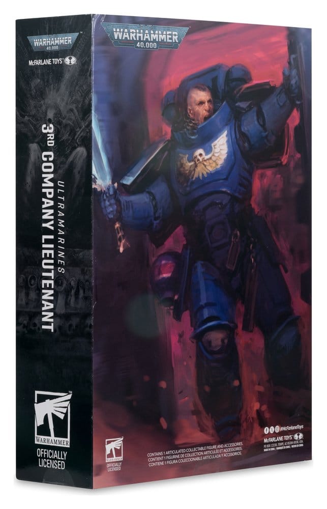 Warhammer 40,000 Total War Actionfigur 3rd Company Lieutenant (Ultramarines) 18 cm - Preorder - ETA: 07.10.2026