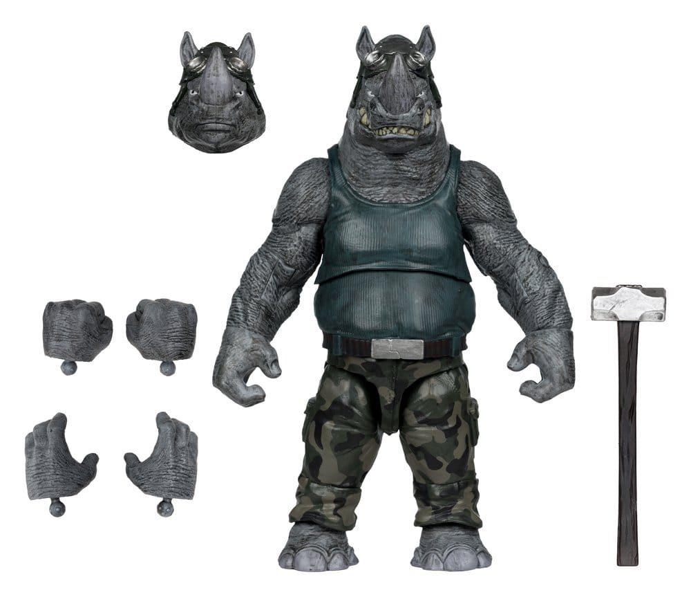 Teenage Mutant Ninja Turtles Page Punchers Actionfigur Rocksteady 17 cm - Versand: 7 Tage nach Bestellung