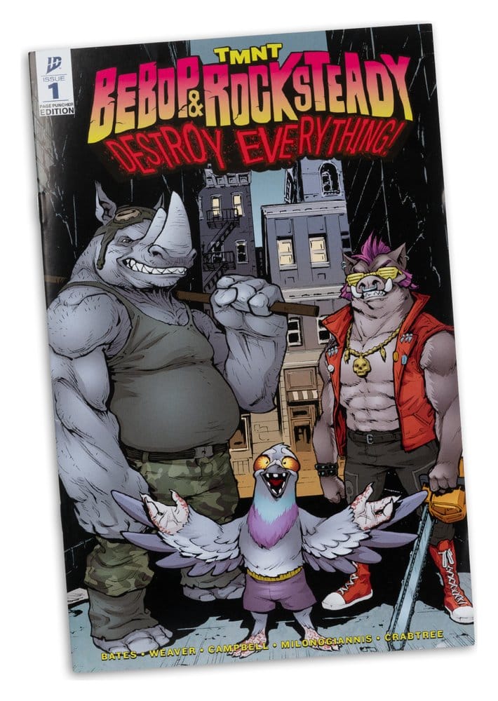 Teenage Mutant Ninja Turtles Page Punchers Actionfigur Rocksteady 17 cm - Versand: 7 Tage nach Bestellung