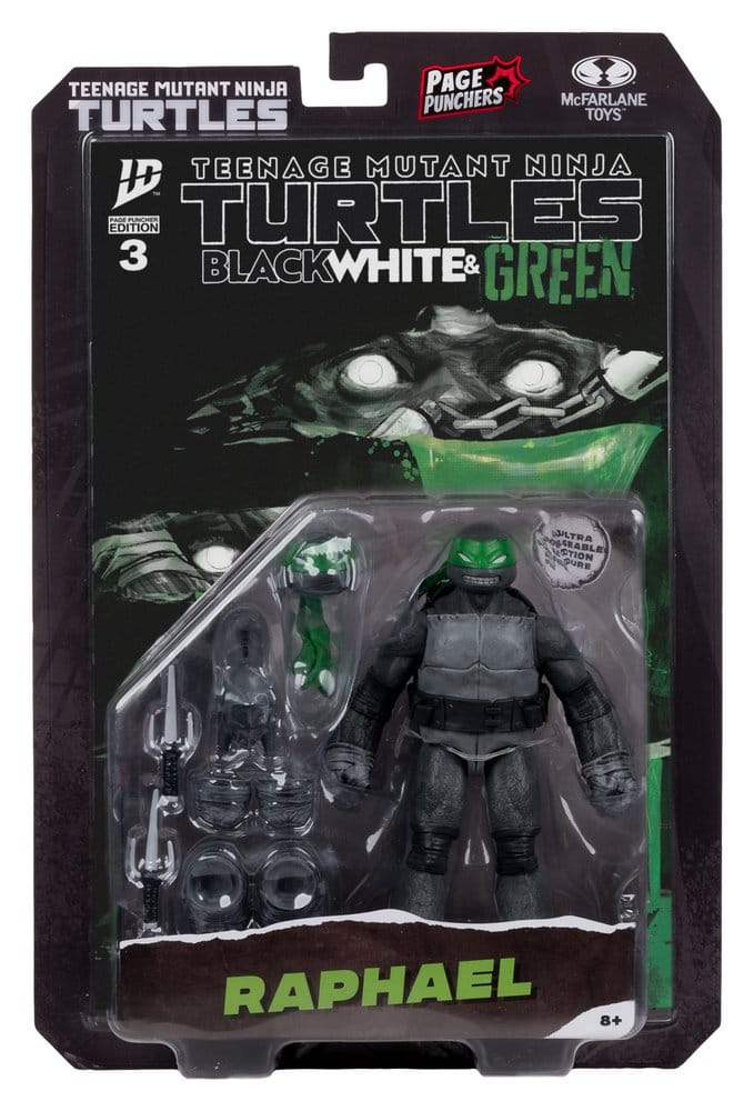 Teenage Mutant Ninja Turtles Page Punchers Actionfigur Raphael (Black White & Green) (Red Platinum Edition) 13 cm - Versand: 7 Tage nach Bestellung