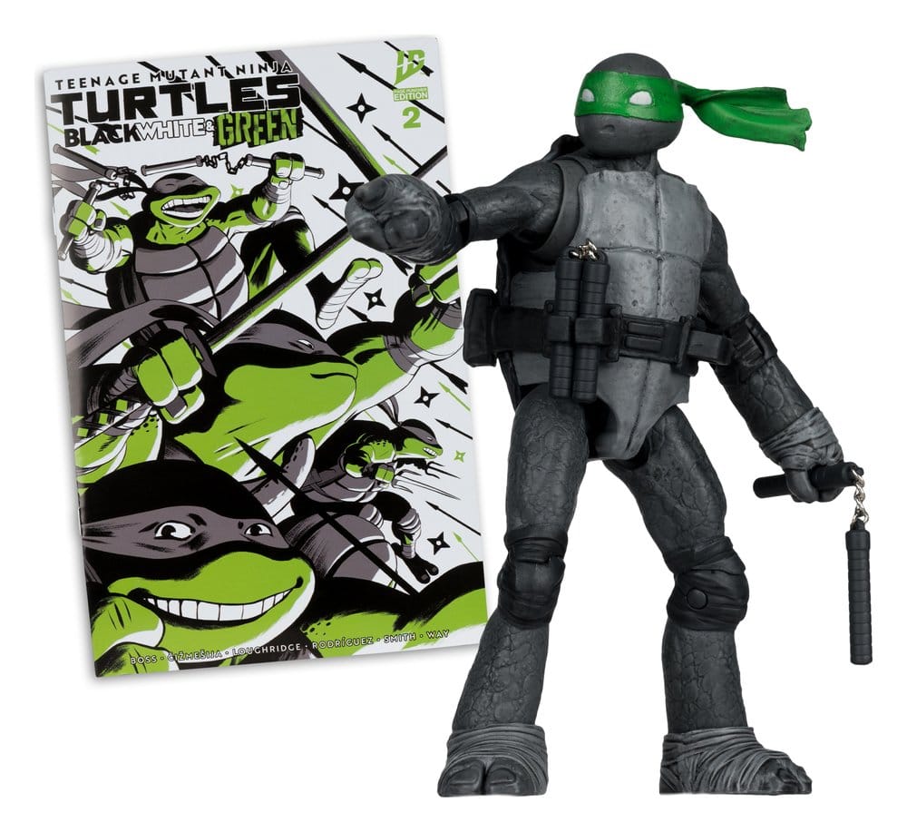 Teenage Mutant Ninja Turtles Page Punchers Actionfigur Michelangelo (Black White & Green) (Red Platinum Edition) 13 cm - Versand: 7 Tage nach Bestellung