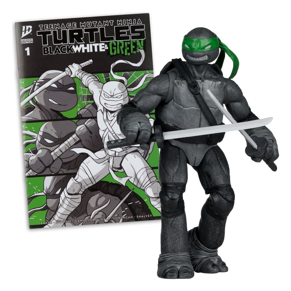 Teenage Mutant Ninja Turtles Page Punchers Actionfigur Leonardo (Black White & Green) (Red Platinum Edition) 13 cm - Versand: 7 Tage nach Bestellung