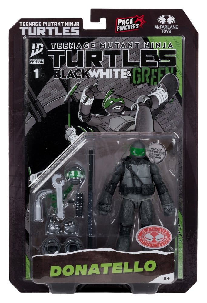 Teenage Mutant Ninja Turtles Page Punchers Actionfigur Donatello (Black White & Green) (Red Platinum Edition) 13 cm - Versand: 7 Tage nach Bestellung