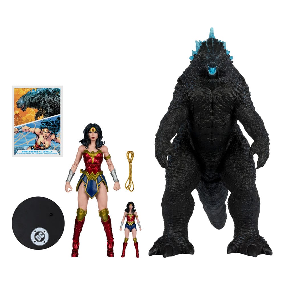 DC Justice League Monsterverse DC Multiverse Actionfiguren 2er-Pack Wonder Woman Vs. Atomic Blast Godzilla 18 cm  - Preorder - ETA: 03.11.2025