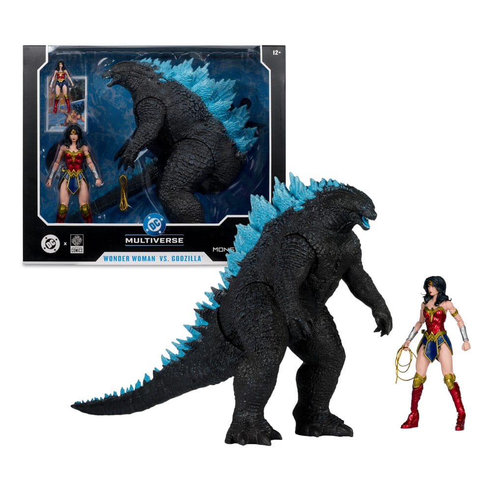 DC Justice League Monsterverse DC Multiverse Actionfiguren 2er-Pack Wonder Woman Vs. Atomic Blast Godzilla 18 cm  - Preorder - ETA: 03.11.2025